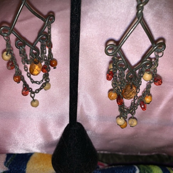Hoops , chandelier and dangle earrings 4 pairs woman earrings - Picture 14 of 14